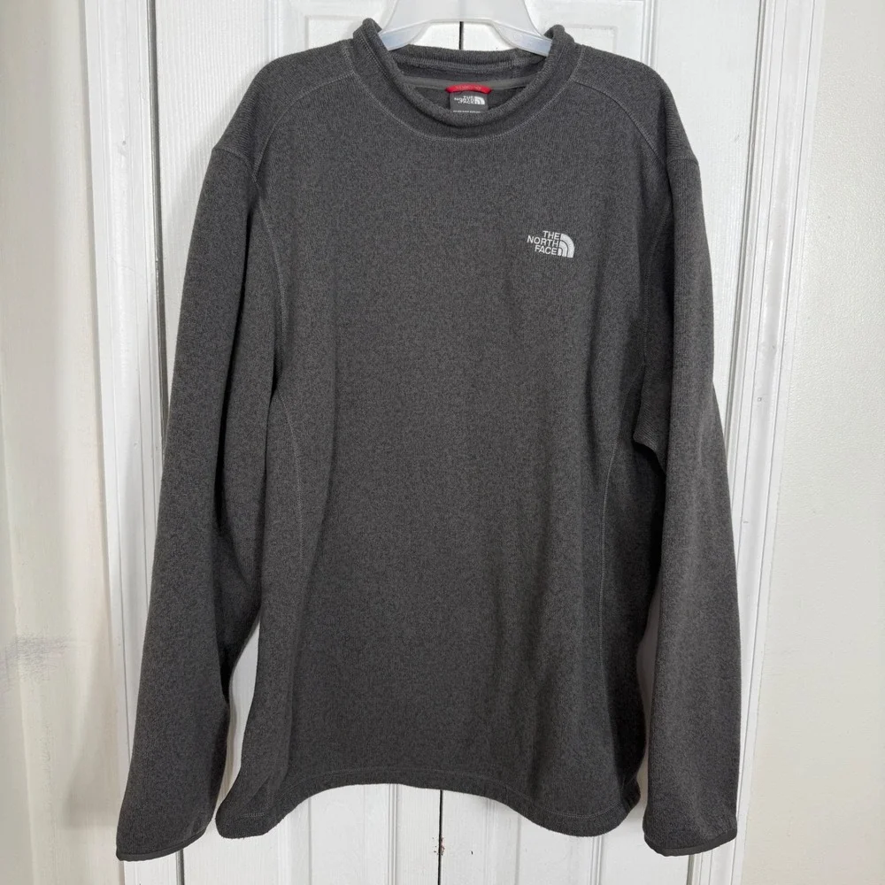 The North Face Sweater Fleece Pullover XL Grey Gorpcore Mock Neck Top